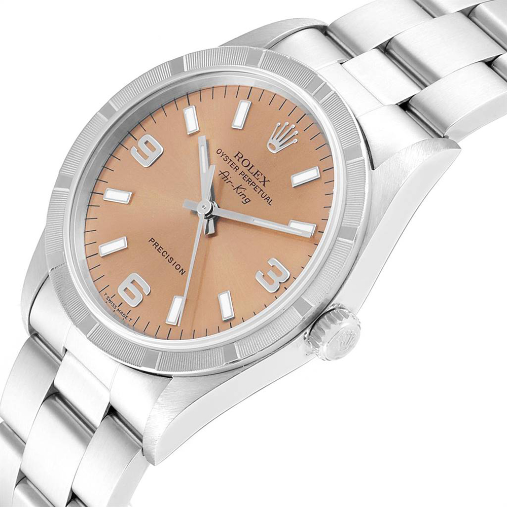 

Rolex Salmon Stainless Steel Air King, Pink