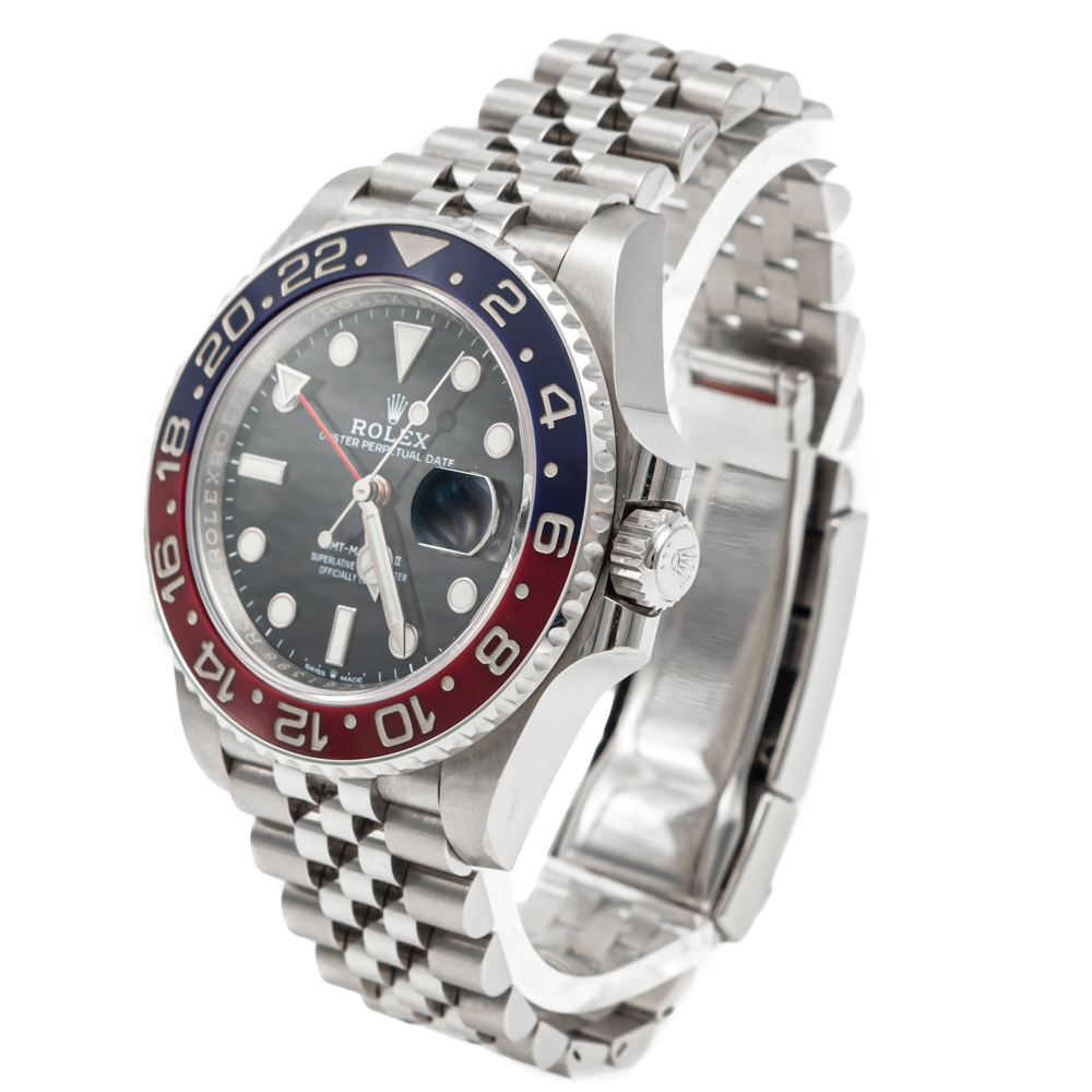 

Rolex Gmt-Master Ii Pepsi Blue & Red Ceramic Bezel Steel Men's Watch, Black