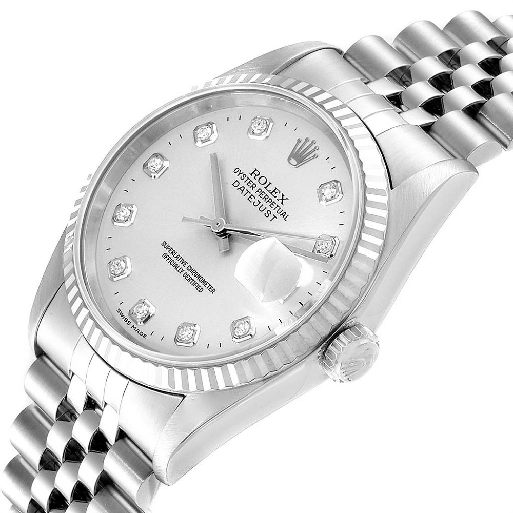 

Rolex Silver Diamonds