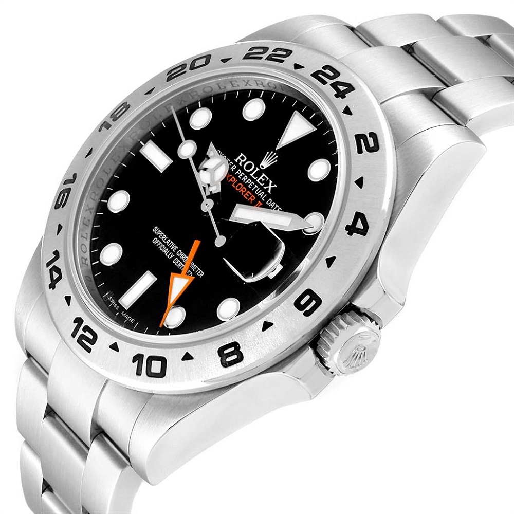 

Rolex Black Stainless Steel Explorer II