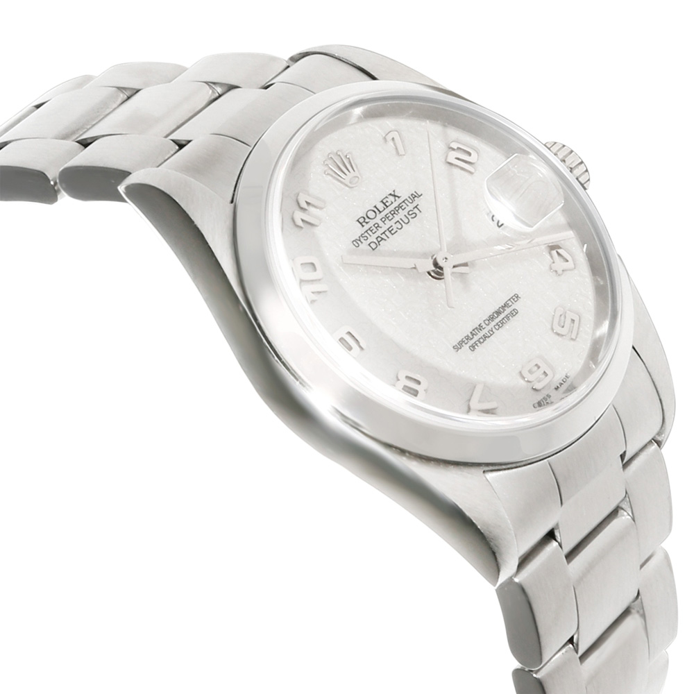 

Rolex Ivory Stainless Steel Datejust, White