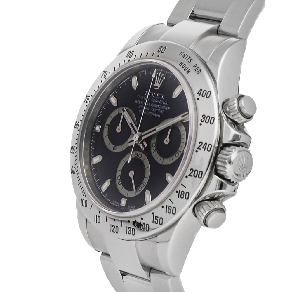 

Rolex Black Stainless Steel Daytona
