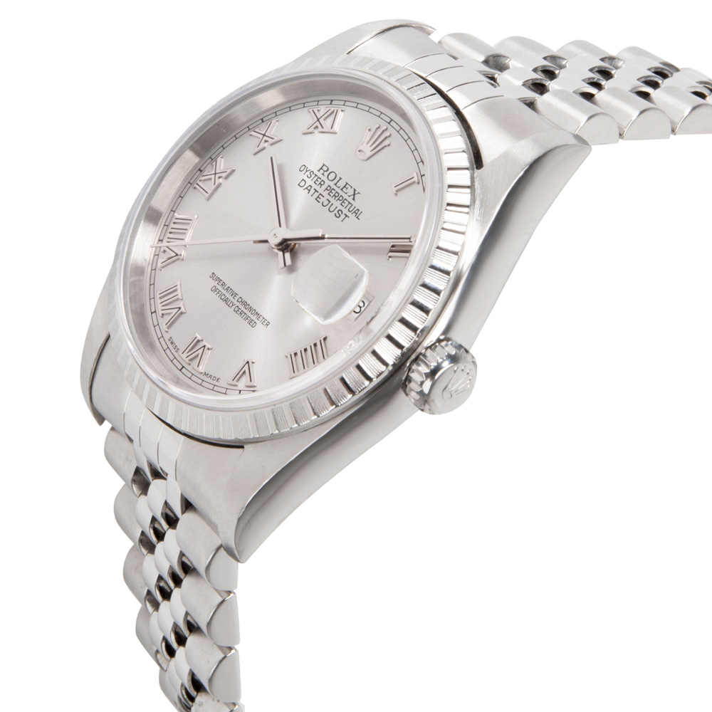 

Rolex Rhodium Stainless Steel Datejust, Silver