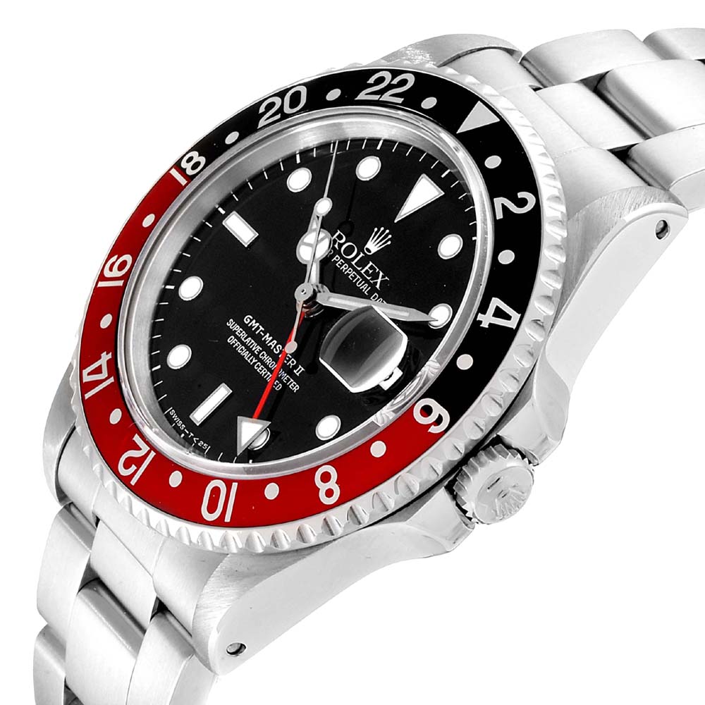 

Rolex Black Stainless Steel GMT Master II Coke