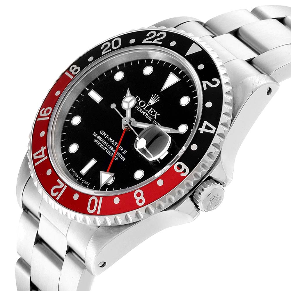 

Rolex Black Stainless Steel GMT Master II Coke