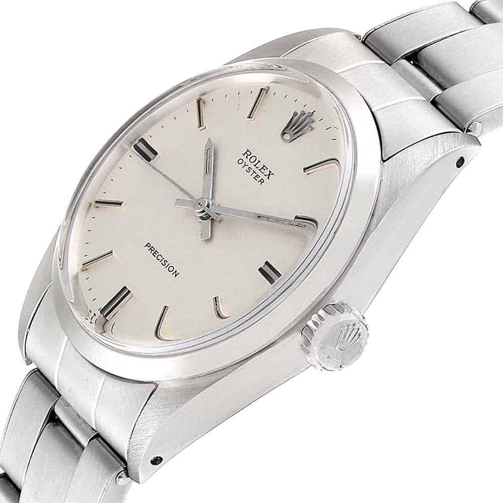 

Rolex Silver Stainless Steel Precision Vintage