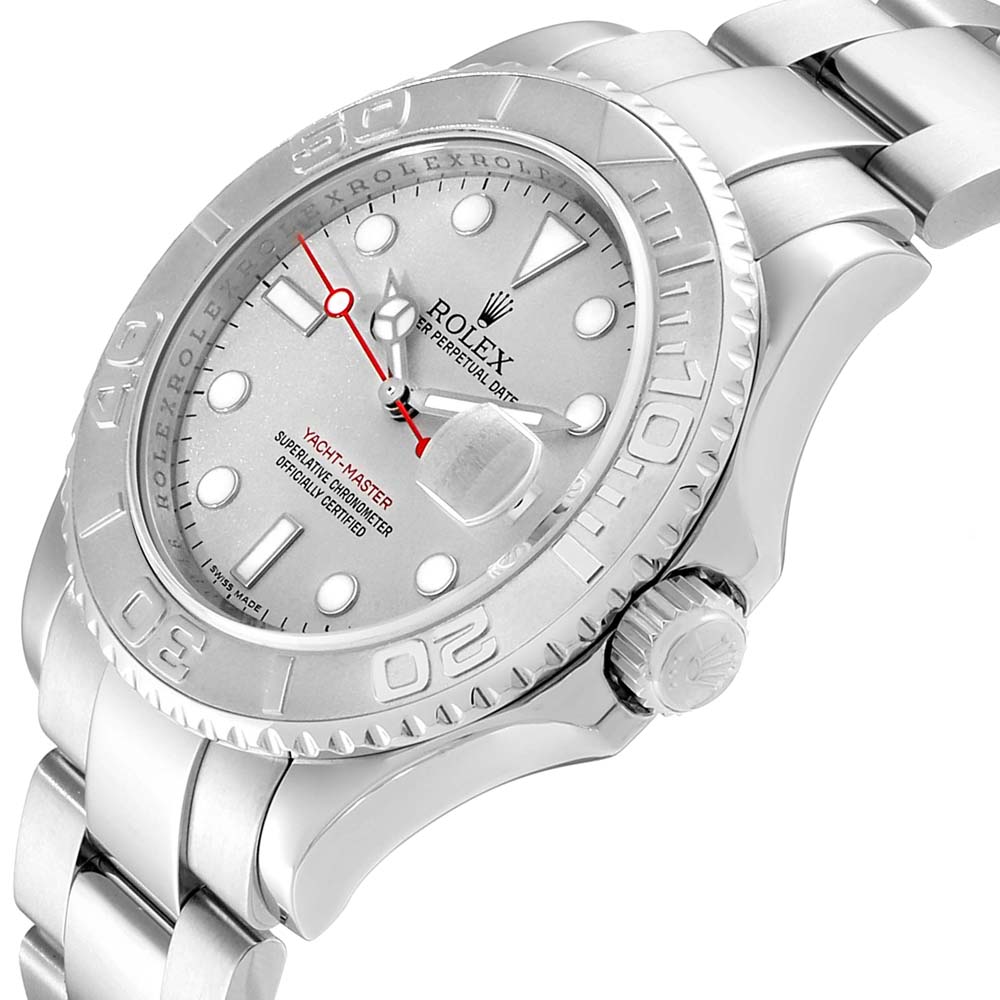 

Rolex Platinum Stainless Steel Yachtmaster, Silver