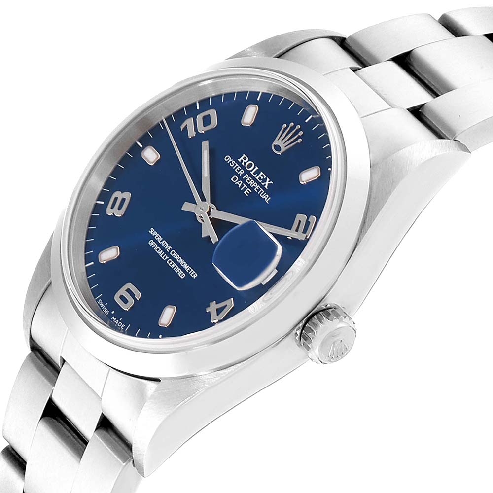 

Rolex Blue Stainless Steel Date