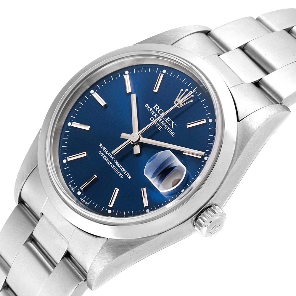 

Rolex Blue Stainless Steel Oyster Perpetual Date
