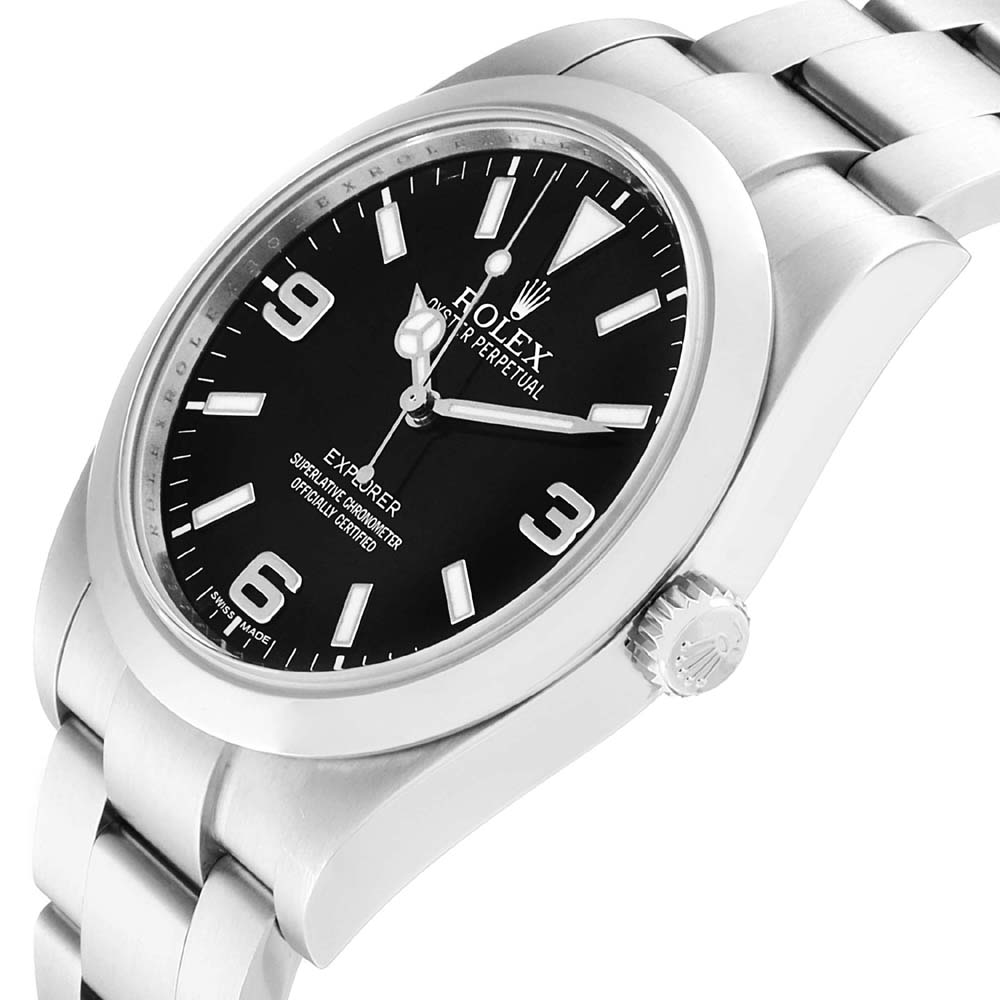 

Rolex Black Stainless Steel Explorer I