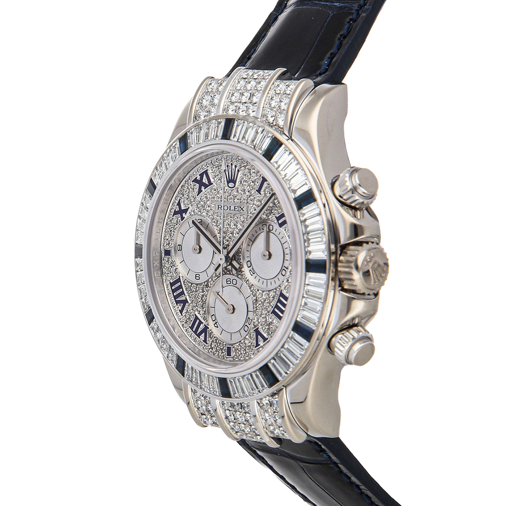 

Rolex Siver Diamonds Sapphire, Silver