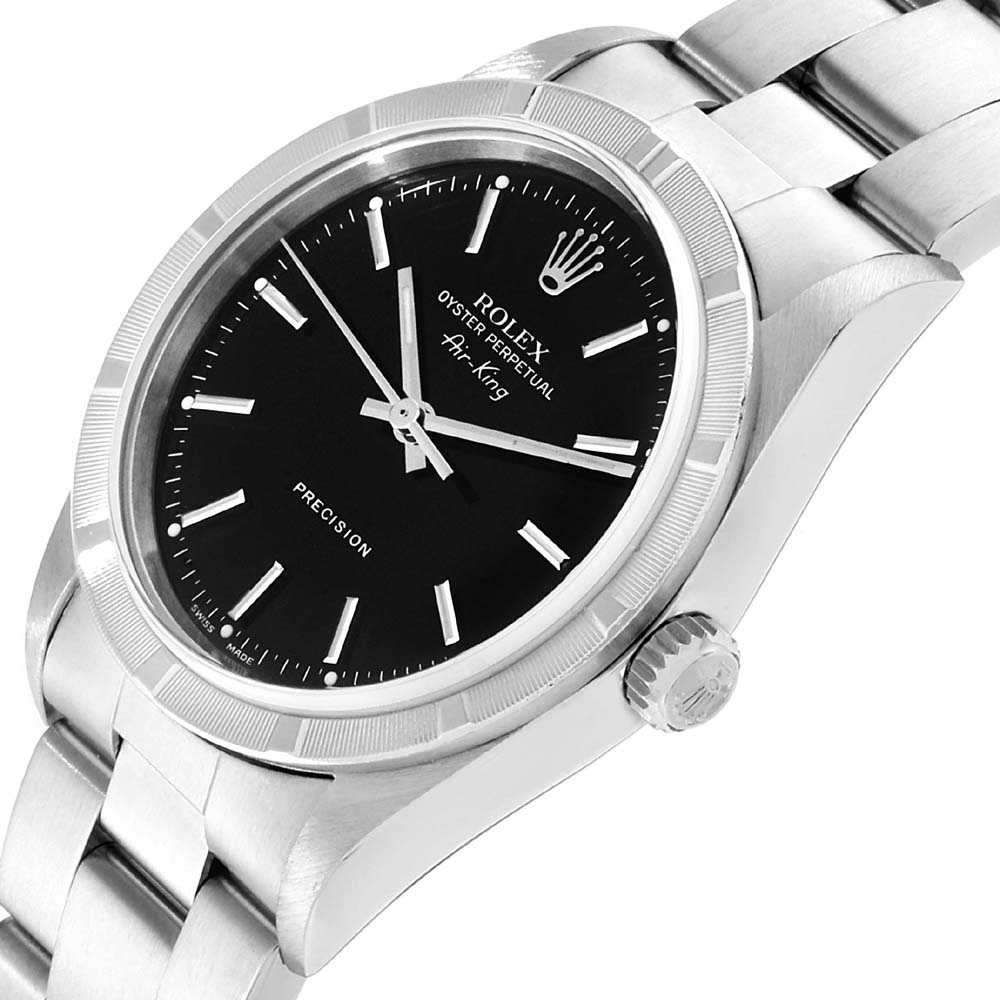 

Rolex Black Stainless Steel Air King