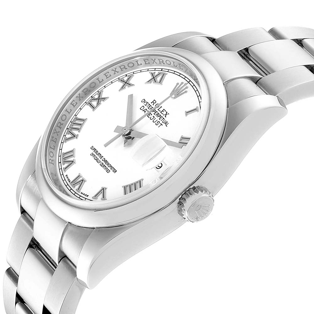 

Rolex White Stainless Steel Datejust