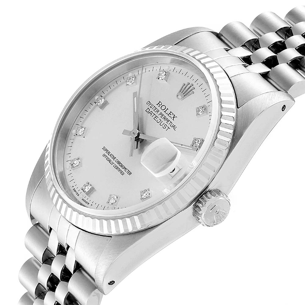 

Rolex Silver Diamonds