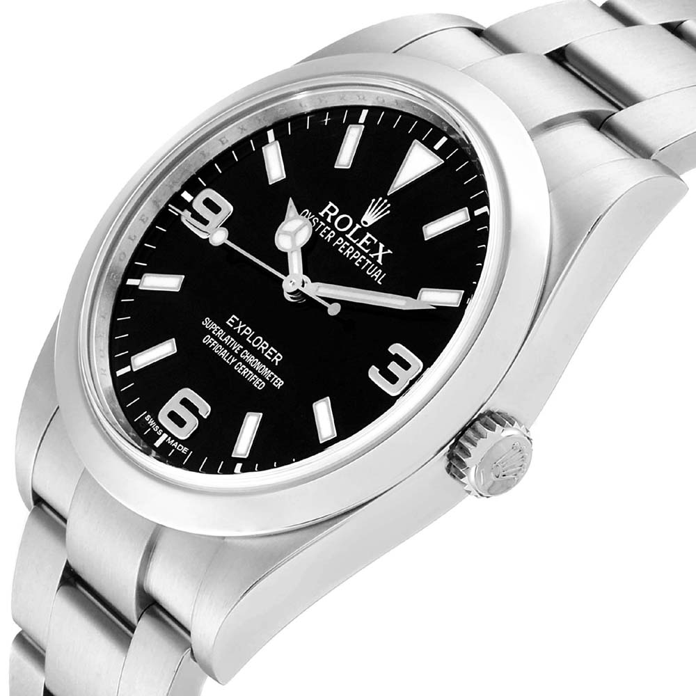 

Rolex Black Stainless Steel Explorer I Automatic
