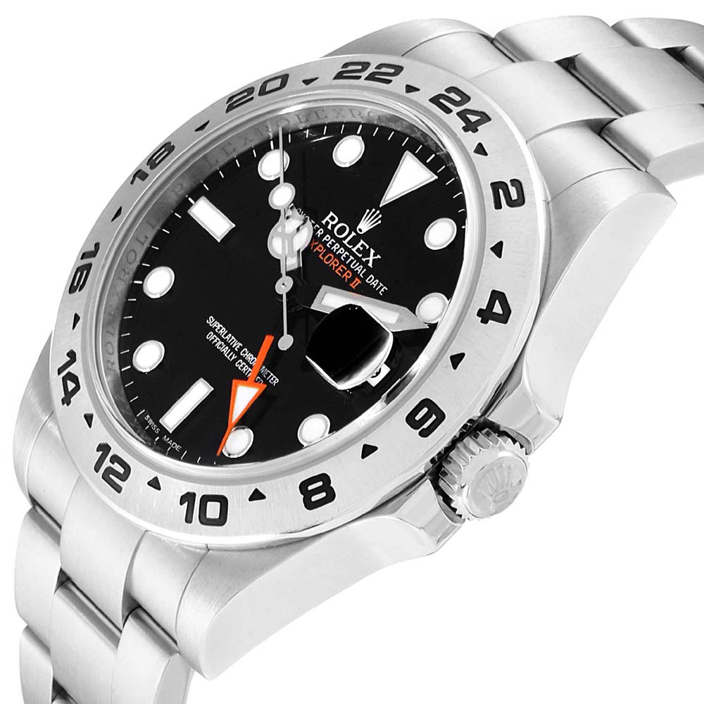 

Rolex Black Stainless Steel Explorer II