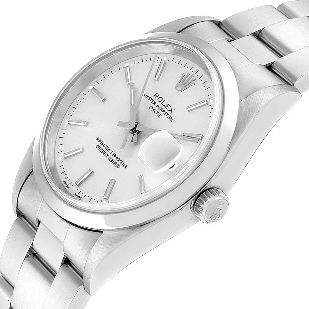 

Rolex Silver Stainless Steel Oyster Perpetual Date