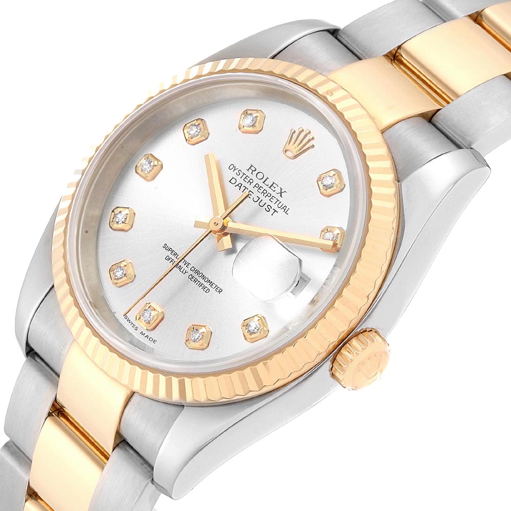 Rolex Silver Diamonds