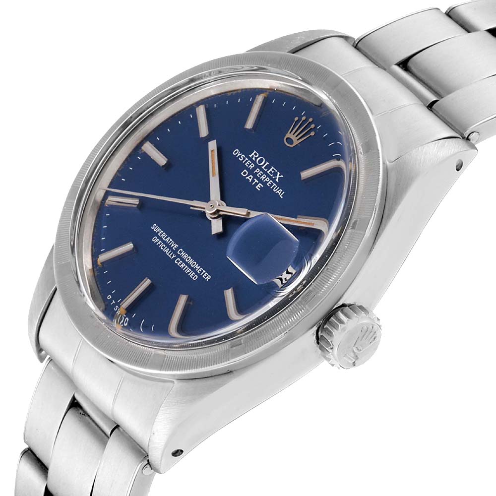 

Rolex Blue Stainless Steel Oyster Perpetual Date