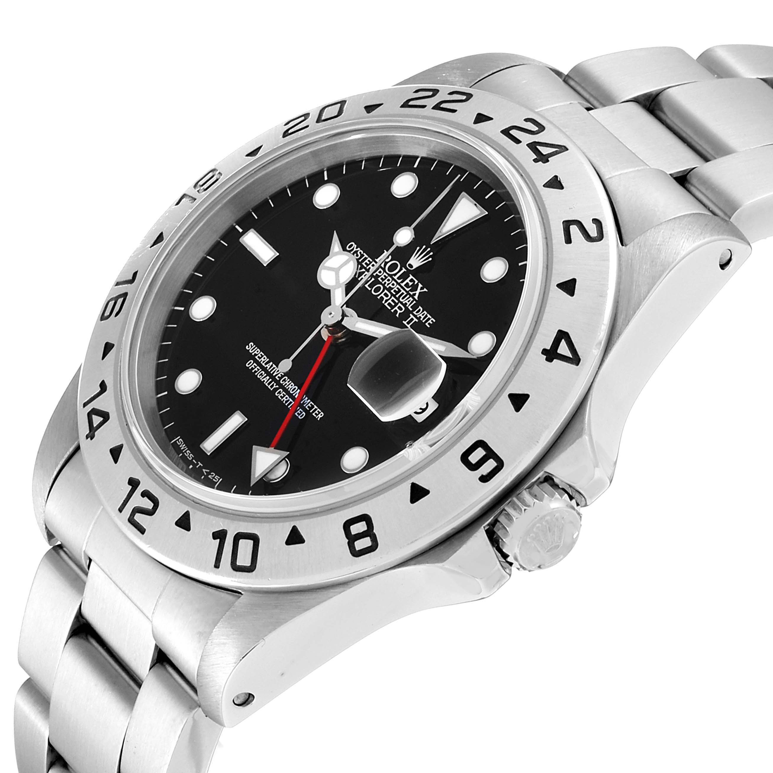 

Rolex Black Stainless Steel Explorer II Automatic