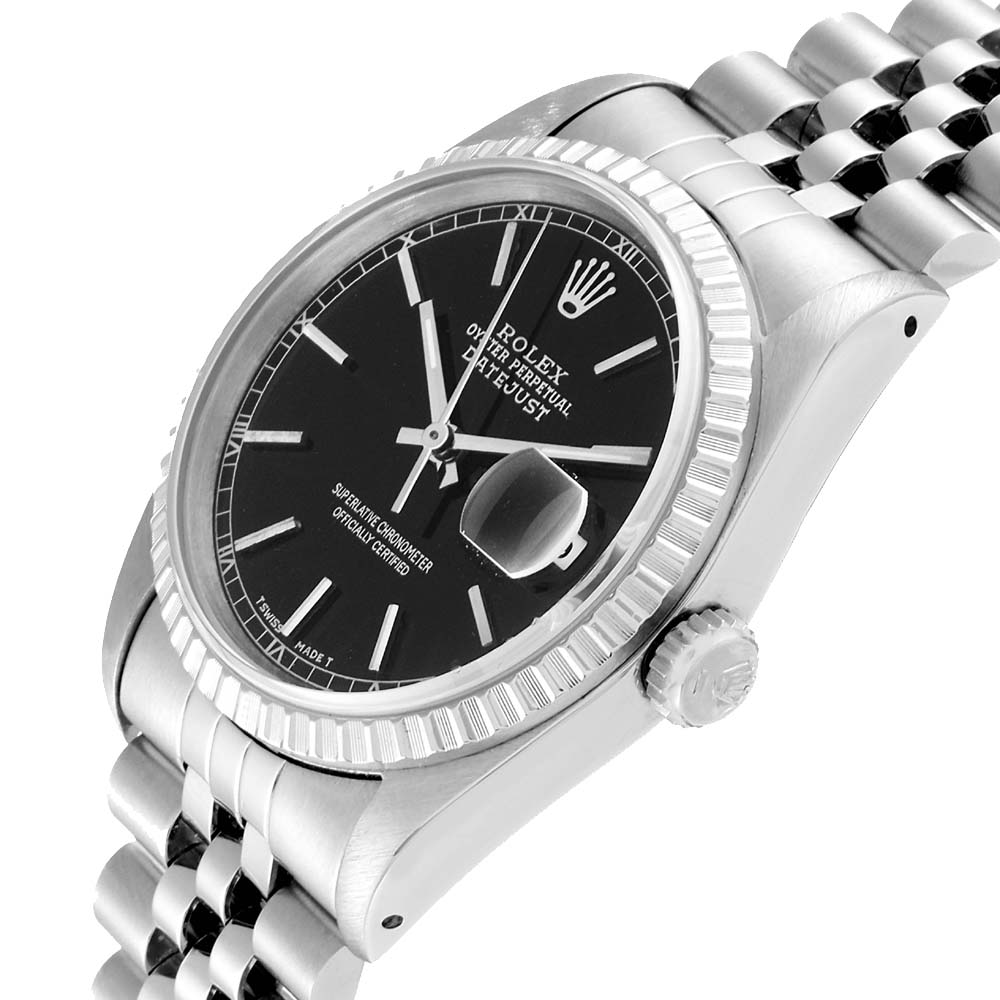 

Rolex Black Stainless Steel Datejust