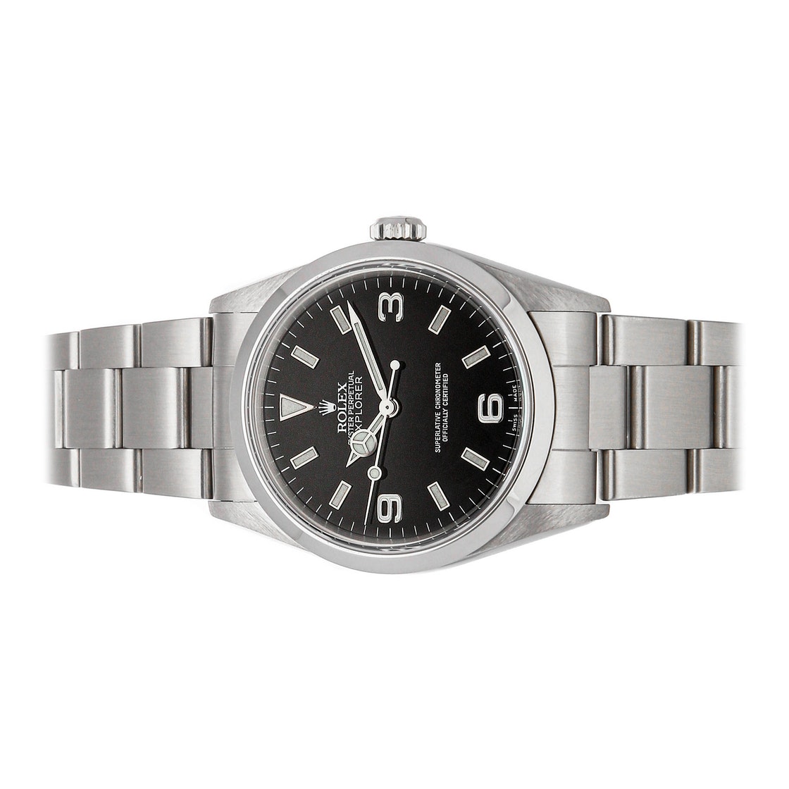 

Rolex Black Stainless Steel Explorer I Automatic
