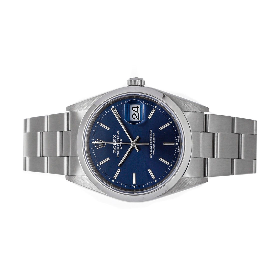 

Rolex Blue Stainless Steel Oyster Perpetual Date