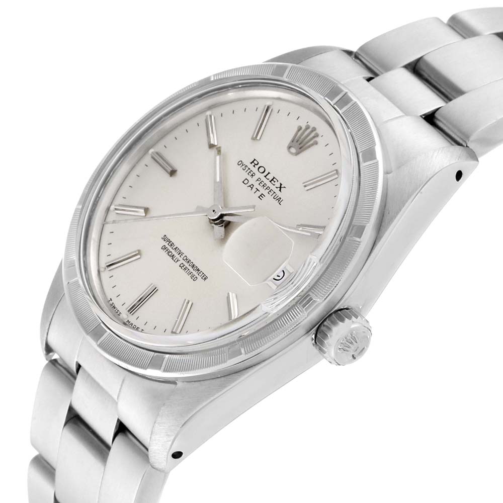 

Rolex Silver Stainless Steel Oyster Perpetual Date Vintage