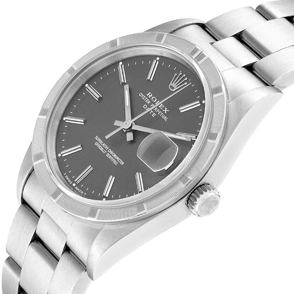

Rolex Grey Stainless Steel Oyster Perpetual Date