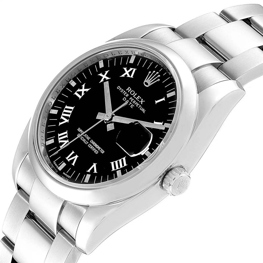

Rolex Black Stainless Steel Oyster Perpetual Date, White