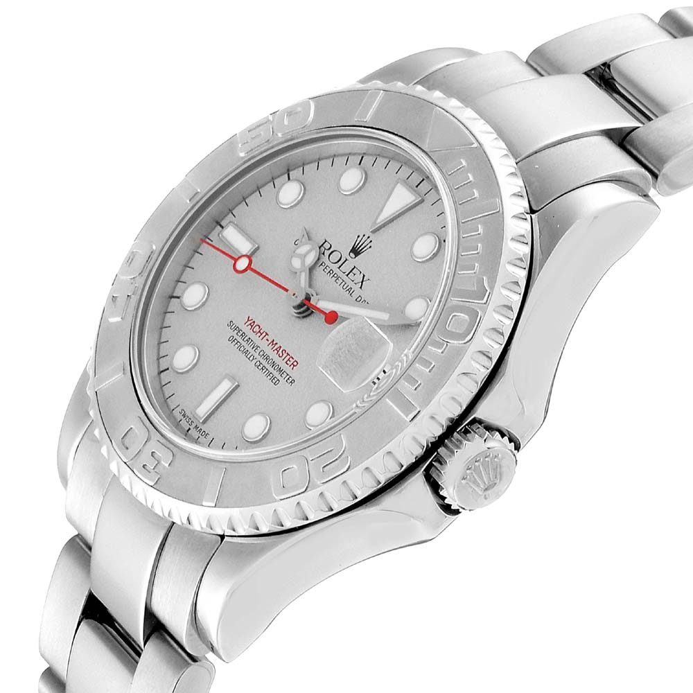 

Rolex Platinum Stainless Steel Yachtmaster, Silver