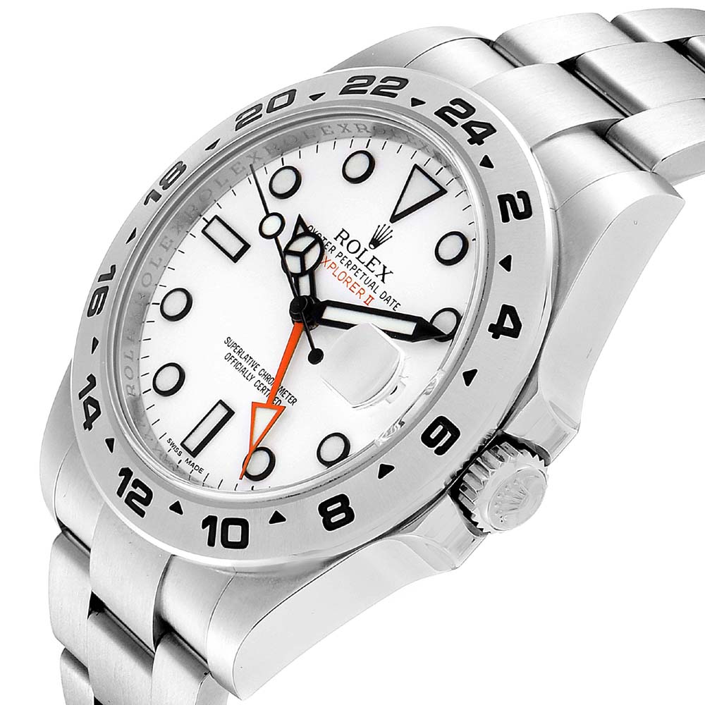 

Rolex White Stainless Steel Explorer II