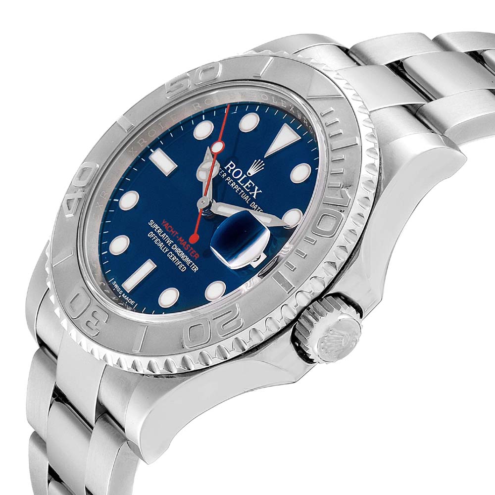 

Rolex Blue Platinum And Stainless Steel Yachtmaster
