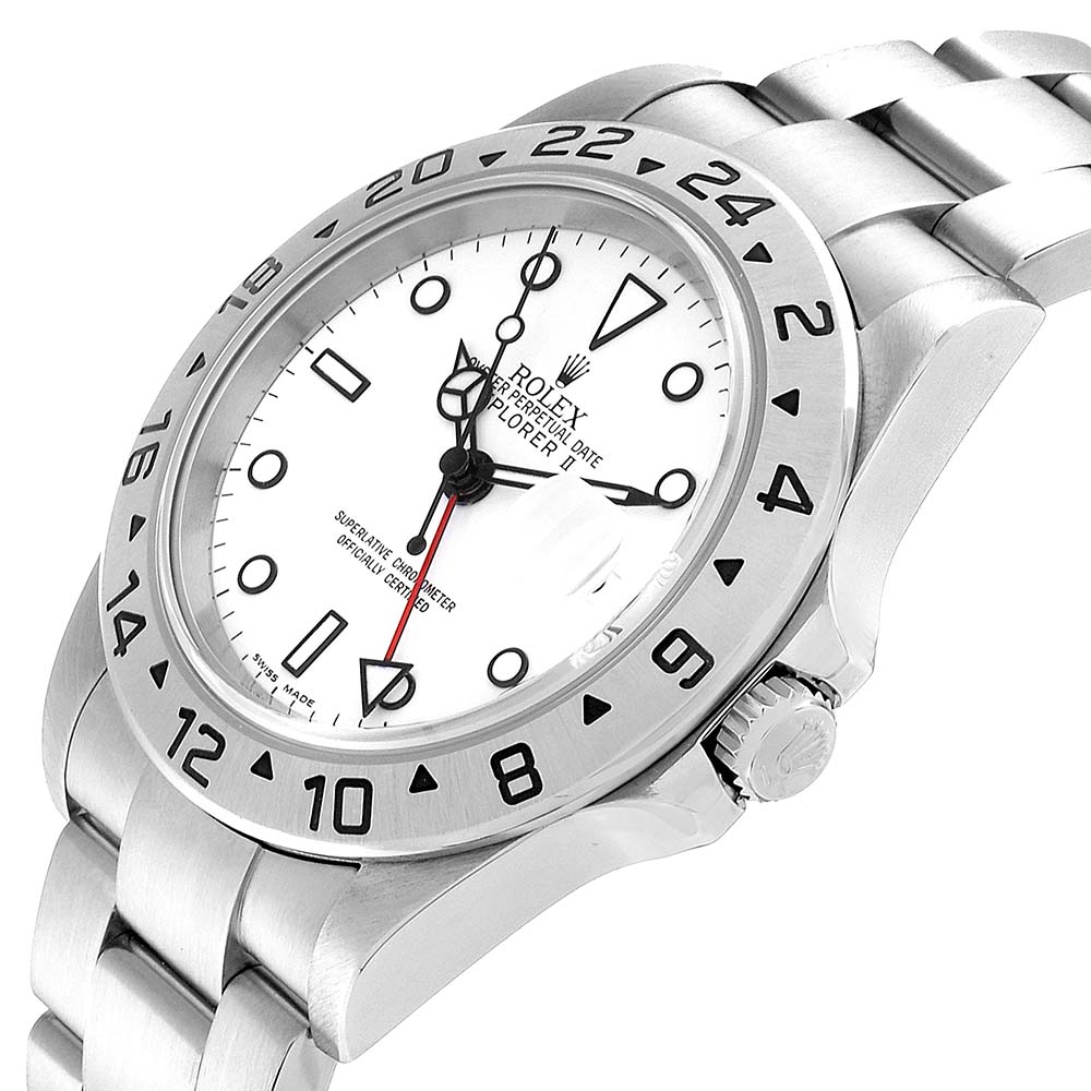 

Rolex White Stainless Steel Explorer II Automatic