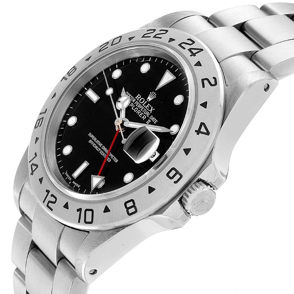 

Rolex Black Stainless Steel Explorer II Automatic