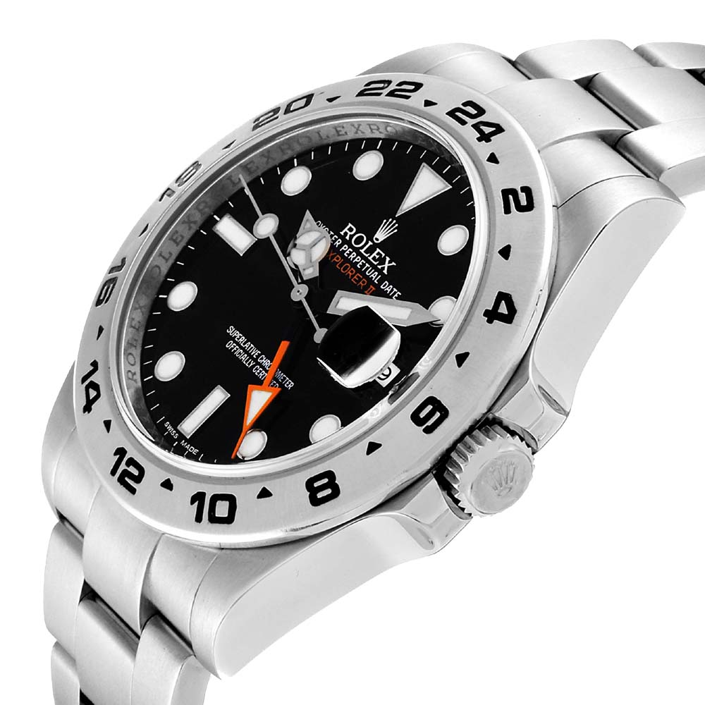 

Rolex Black Stainless Steel Explorer II