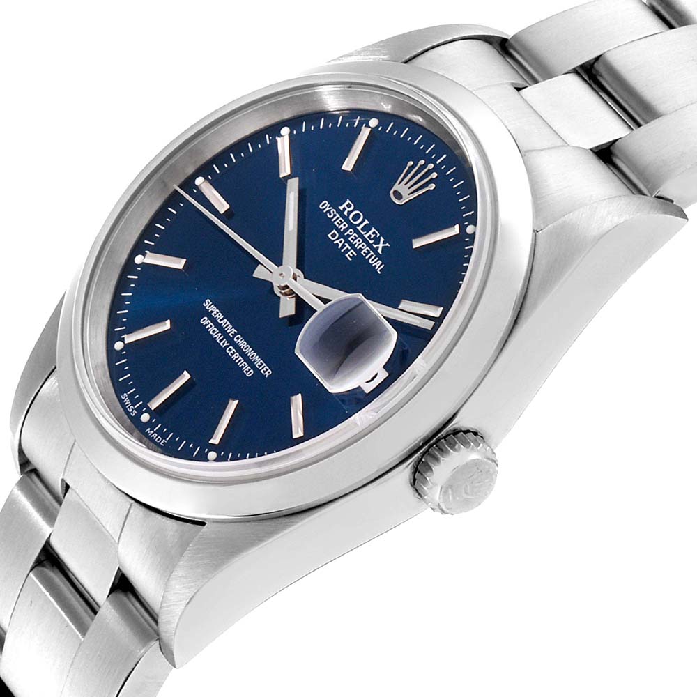 

Rolex Blue Stainless Steel Oyster Perpetual Date