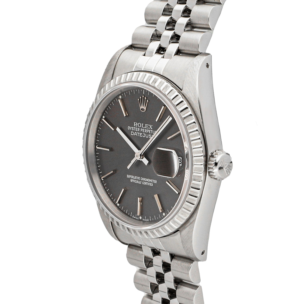 

Rolex Slate Stainless Steel Datejust, Grey