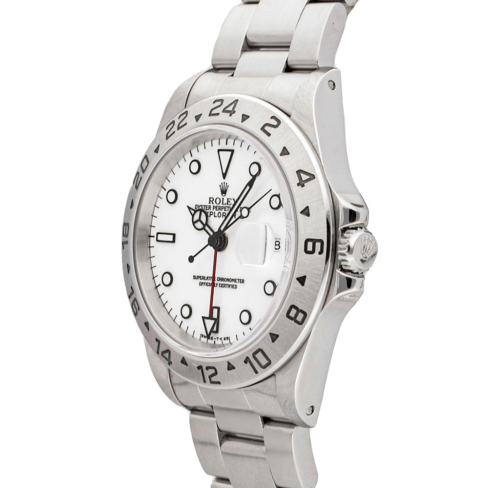 

Rolex White Stainless Steel Explorer II