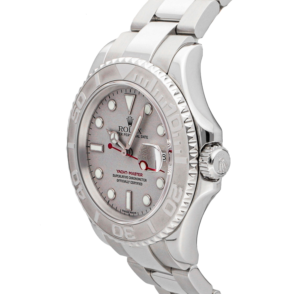 

Rolex Platinum Stainless Steel Yacht-Master, Silver