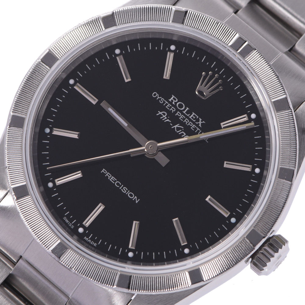 

Rolex Black Stainless Steel Air king