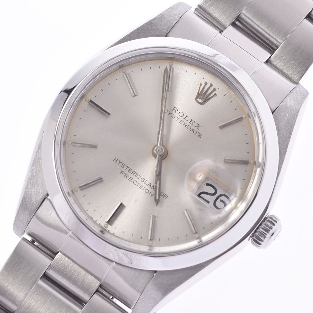 

Rolex Silver Stainless Steel Oyster Date Precision