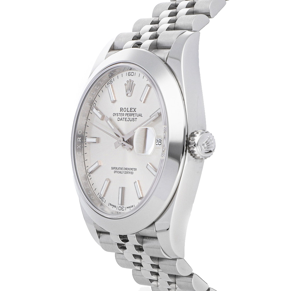 

Rolex White Stainless Steel Datejust Automatic