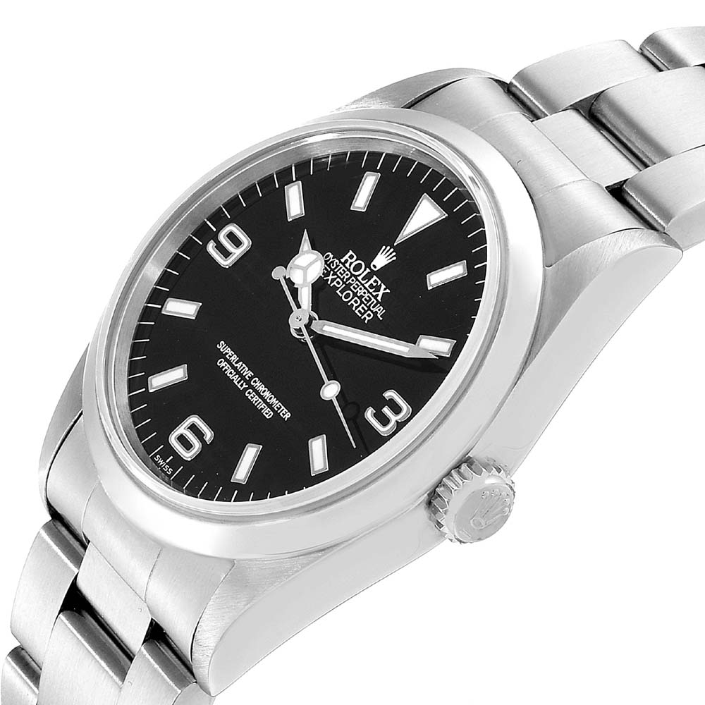 

Rolex Black Stainless Steel Explorer I