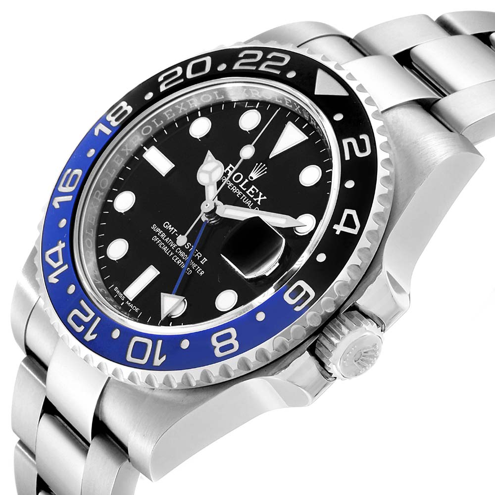 

Rolex Black Stainless Steel GMT Master II Batman