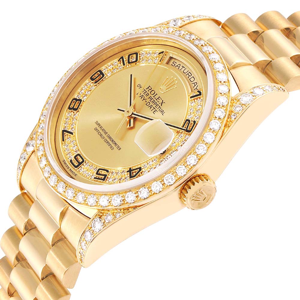 

Rolex Champagne Myriad Diamonds, Gold