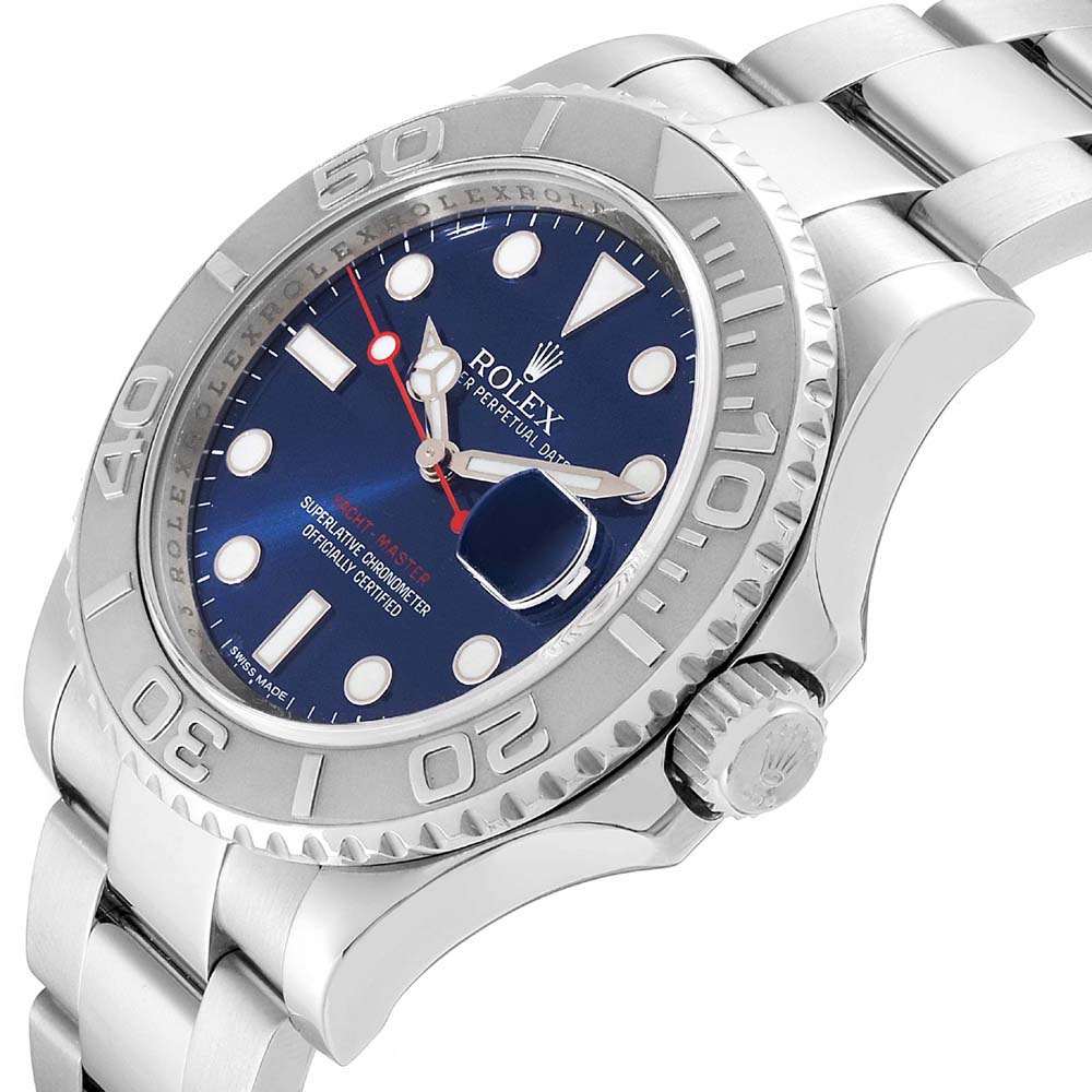 

Rolex Blue Platinum Stainless Steel Yachtmaster