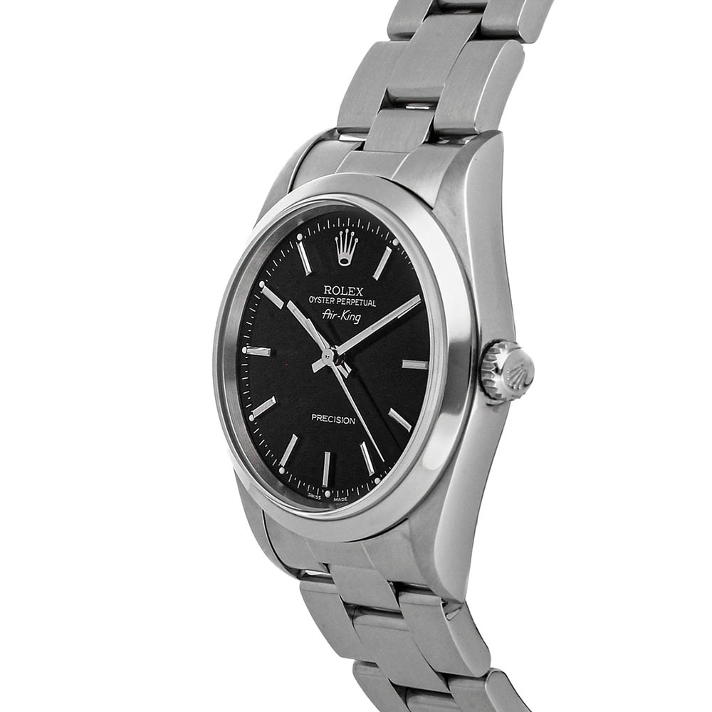 

Rolex Black Stainless Steel Air-King