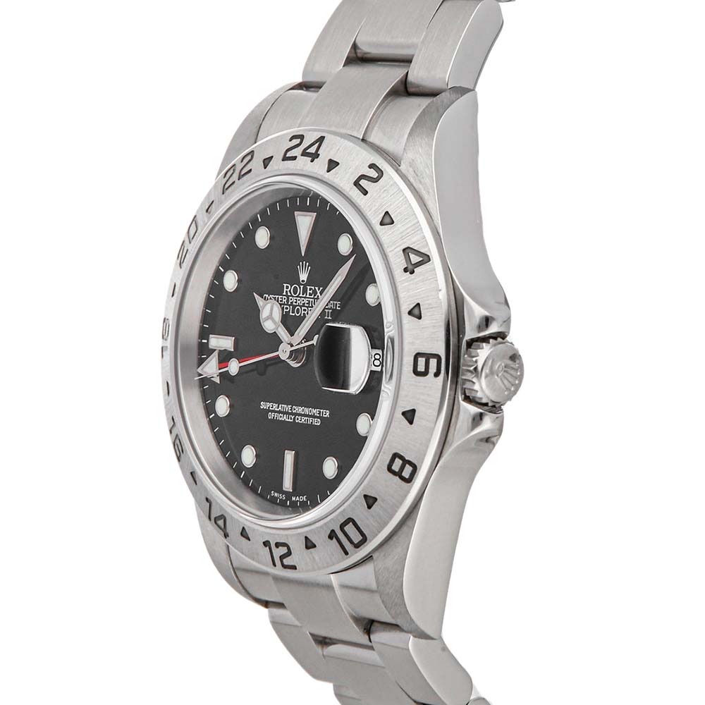

Rolex Black Stainless Steel Explorer II Automatic