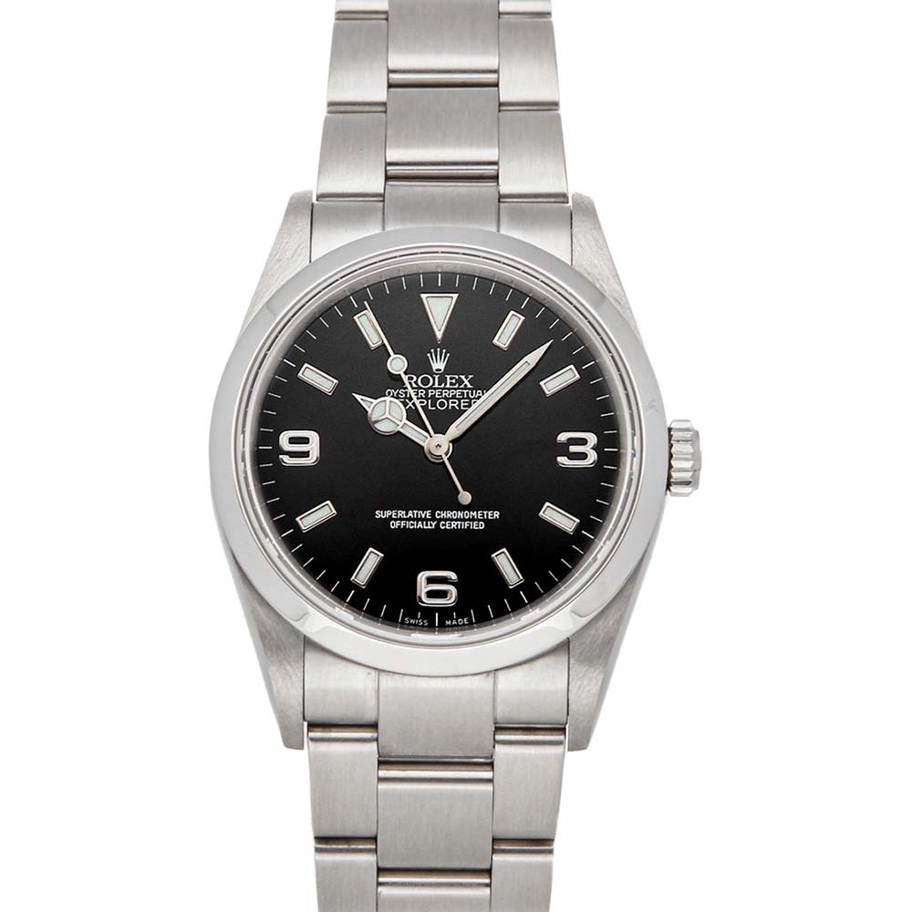 

Rolex Black Stainless Steel Explorer I Automatic